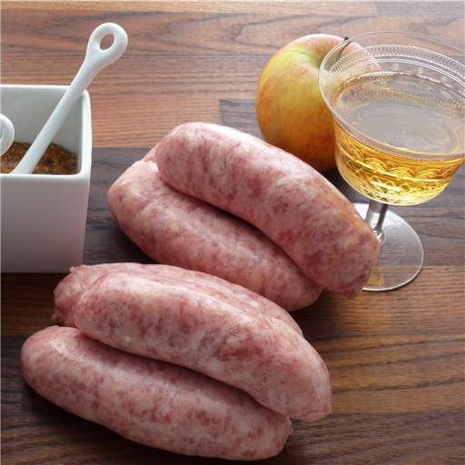 Pork, Herefordshire cider and apple sausages