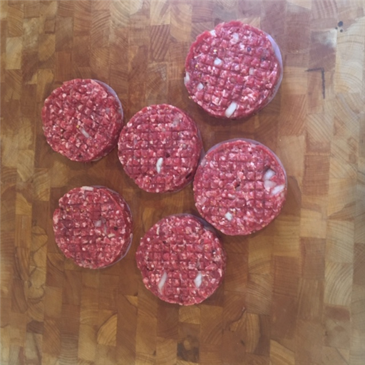 20 Beef and Onion Burgers(6oz each) gluten free